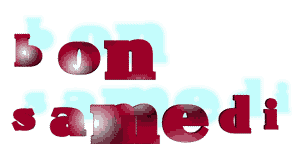 Gif animé Bon samedi rouge et bleu